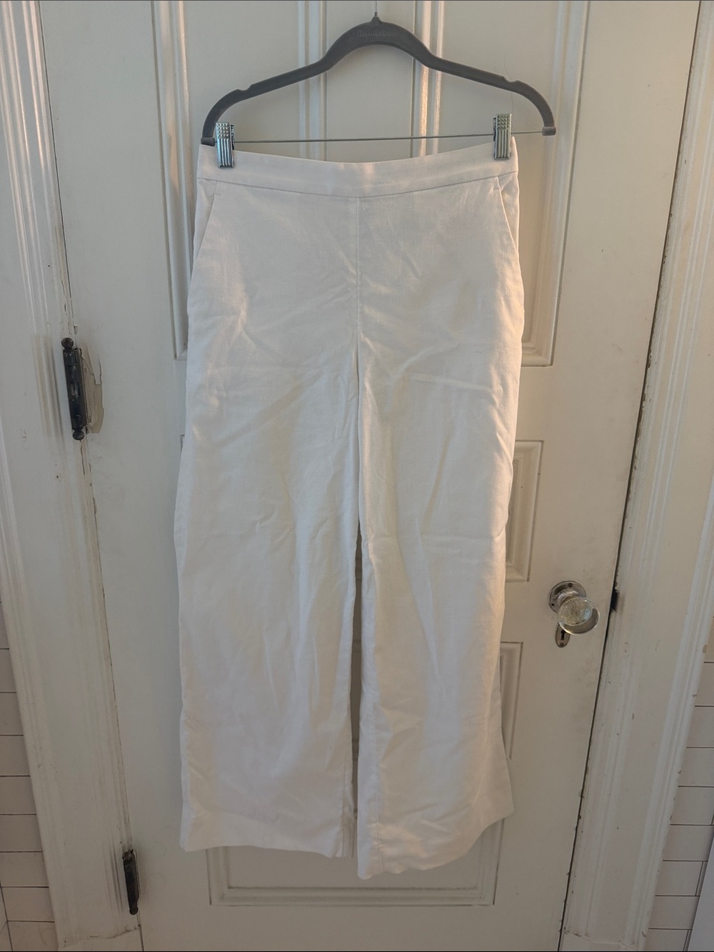 Banana Republic White Wide-Leg Women's Pants